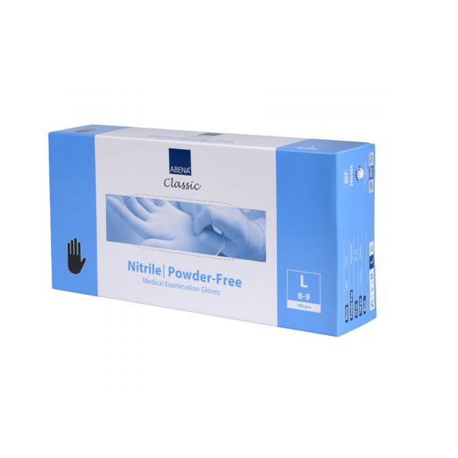 Abena Nitrile Gloves Classic powder-free Size L black 100 pcs