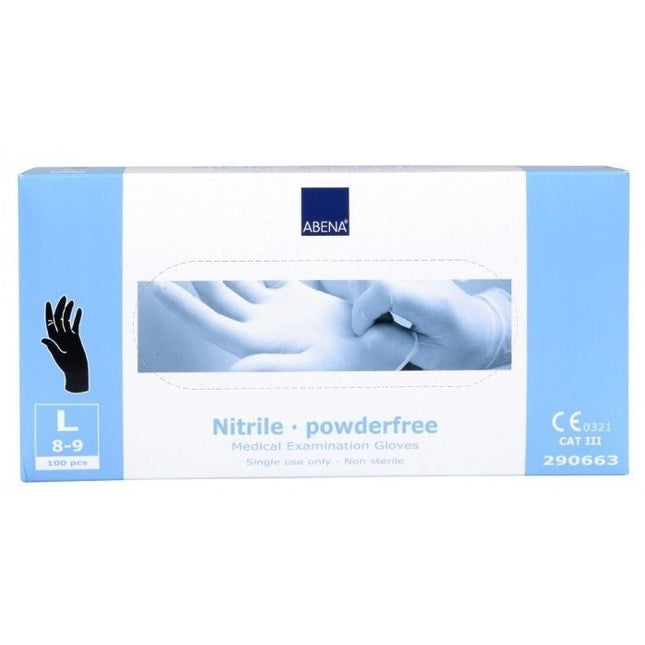 Abena Nitrile Gloves Classic powder-free Size L black 100 pcs