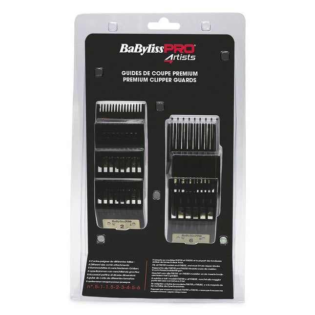 Babyliss PRO 4Artists Premium Clipper Guards Black 8 pcs
