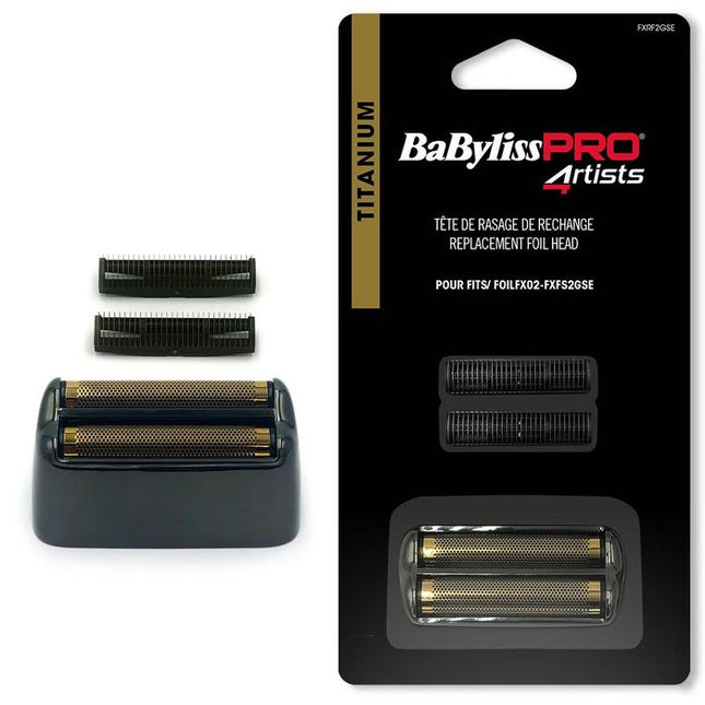 Babyliss PRO 4Artists Replacement Head Gunsteel Metal Double Foil Shaver Black