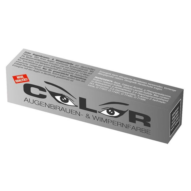 Color Eyelash and eyebrow dye deep black