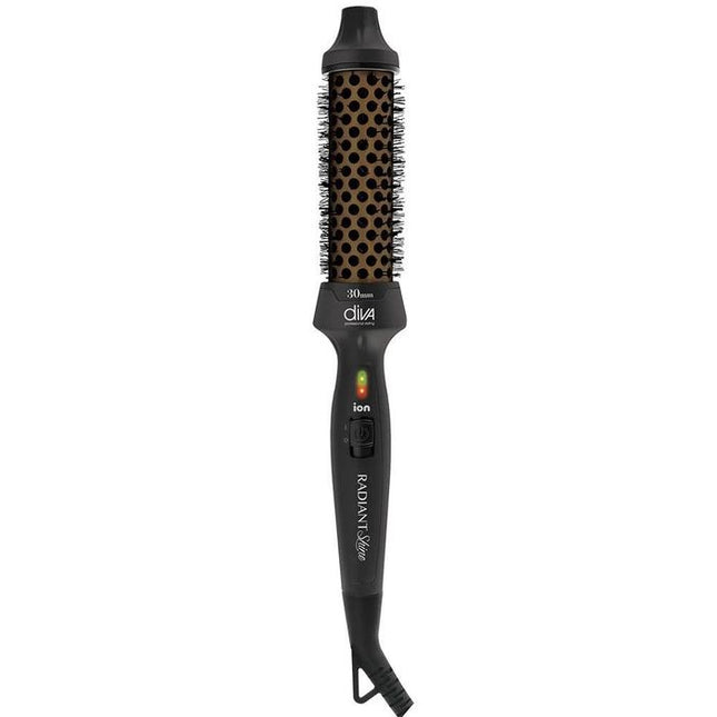 Diva Pro Ceramic Heat Brush Black 30mm