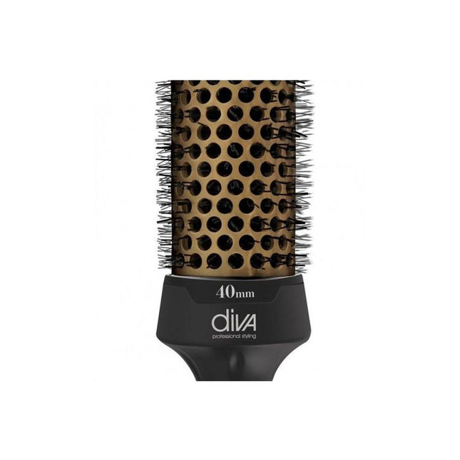 Diva Pro Ceramic Heat Brush Black 40mm