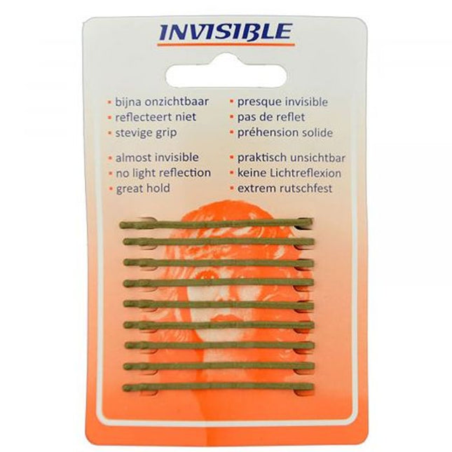 Invisible Hair Clips Short 50mm Blonde 9 pcs