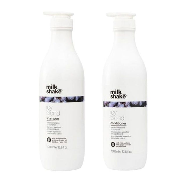 Milk_Shake Icy Blonde Shampoo 1000ml + Conditioner 1000ml