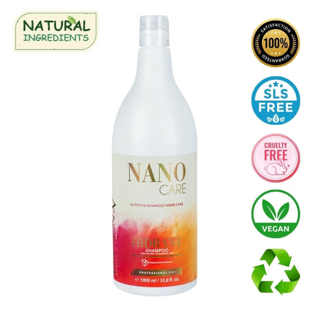 NanoGold Home Care Shampoo 1000 ml – with hyaluronic acid and organic formula