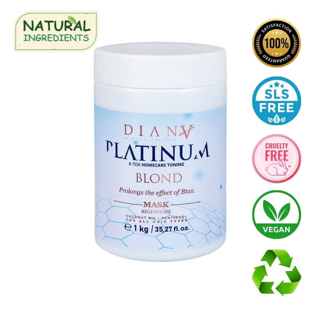 Platinum Botox Home Care Mask – Hydrating mask with violet pigment for blond hair – 1000g