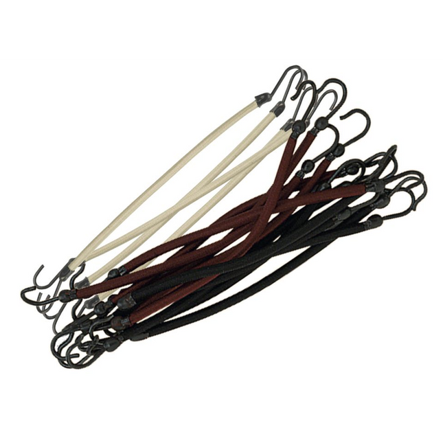 Sibel Elastic bands with hook black/brown/blond 12 pcs