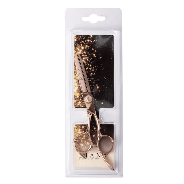 Professional Thinning Scissors 5.5" (14 cm) – Rose Gold – Japanese Steel & Precision