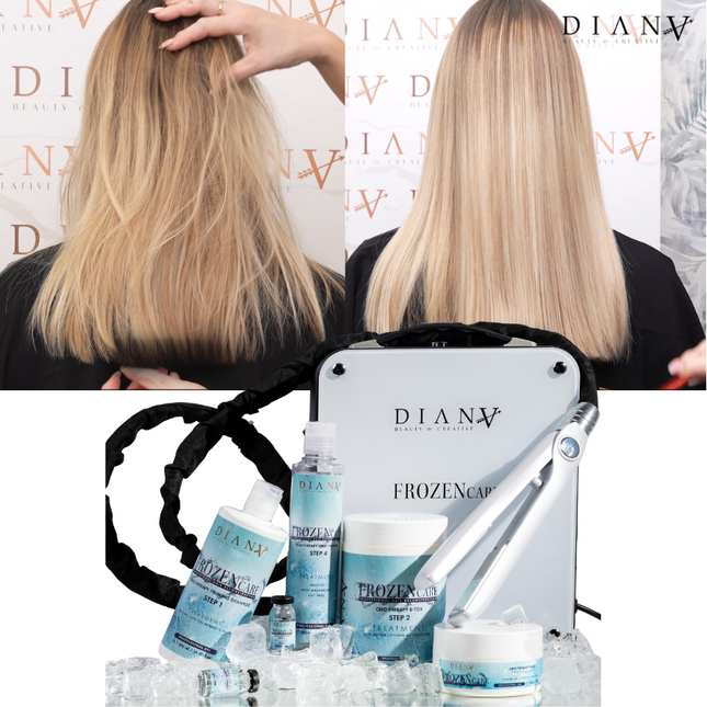 Frozen Hair Cryotherapy Set: 5 x 10 ml ampoules, 500 ml pre-treatment shampoo, 500 ml Botox and 300 ml sealant spray (Kopia)