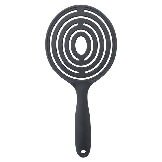 Super Flexible Hair Brush with Boar Bristles – Black – Massage, Detangle & Blow-dry