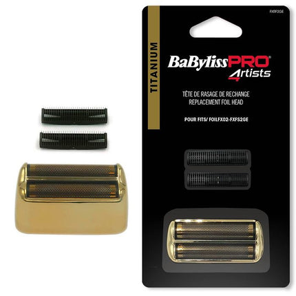 Babyliss PRO 4Artists Replacement Head Gold Metal Double Foil Shaver Black