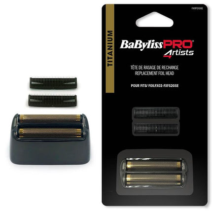 Babyliss PRO 4Artists Replacement Head Gunsteel Metal Double Foil Shaver Black