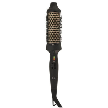 Diva Pro Ceramic Heat Brush Black 40mm