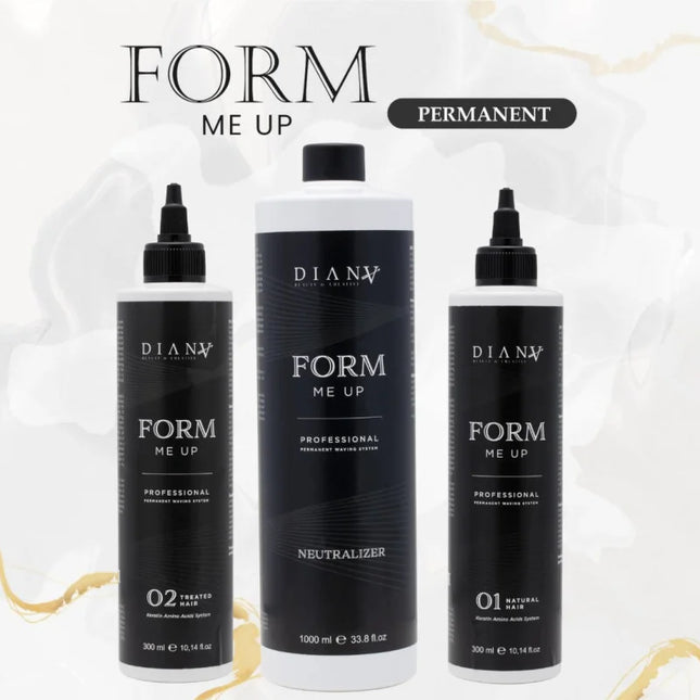 Form Me Up Organic Permanent Curl + Volume Treatment Kit – Professional Curl System 3-Step 01+02+Neutralizer 1000ml