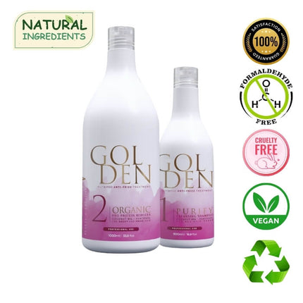 Golden Professional – Luxury Organic Protein Straightening System 1000ml + 500ml