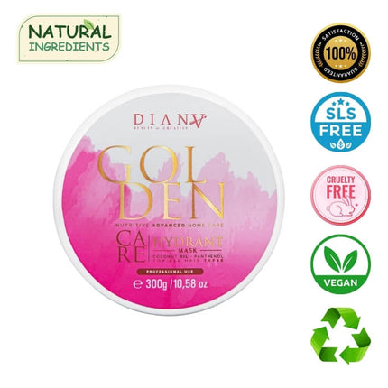 Golden Protein Home Care Mask – Strengthening and hydrating mask with panthenol, coconut oil &amp; gold particles – 300g
