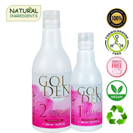 Golden Professional – Organic Protein Straightening &amp; Reconstruction Set 500ml + 300ml