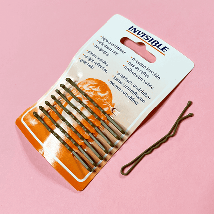 Invisible Hair Clips Short 50mm Blonde 9 pcs