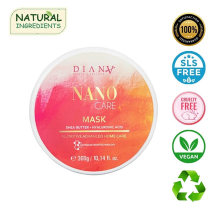 NanoGold Home Care Hair Mask 300 g – with hyaluronic acid, shea butter &amp; coconut oil