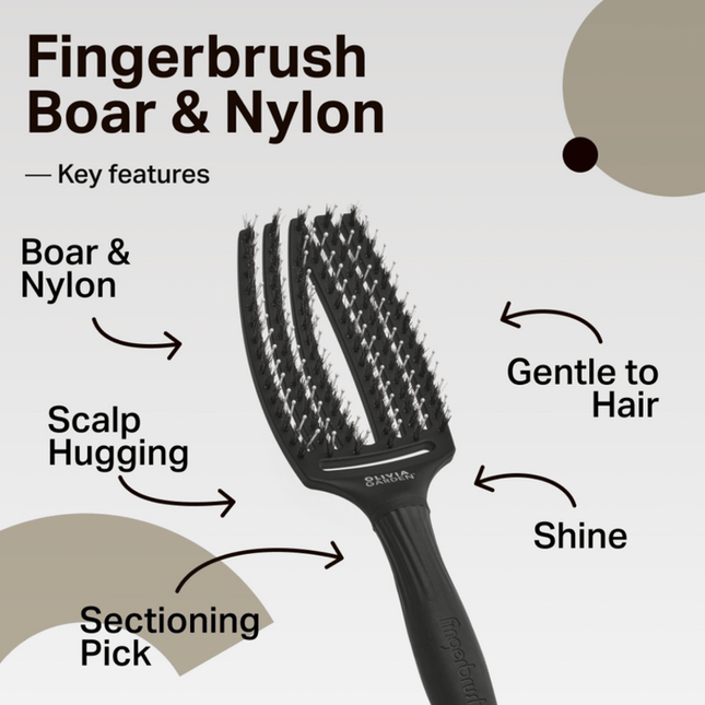 Olivia Garden Fingerbrush Combo Black Medium