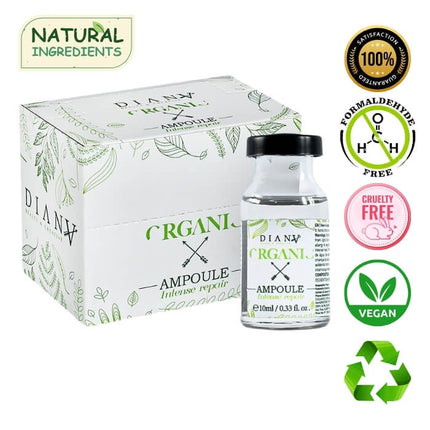 Organic Ampoules for Hair 6×10 ml – Natural regeneration and shine