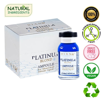 Platinum Ampoules For Blonde Hair 6×10 ml – Cool blonde, shine &amp; repair