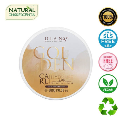 Golden Botox Home Care Hair Mask 300 g – with coconut oil, panthenol &amp; vitamin B2