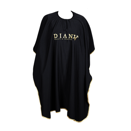 Professional Waterproof Hairdressing Cape – Luxury Design with Gold Trim &amp; Hand-Embroidered Logo