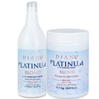 Platinum Hair Botox Home Care Set – Shampoo + Mask with violet pigment for cool blonde hair – 2 × 1000 ml