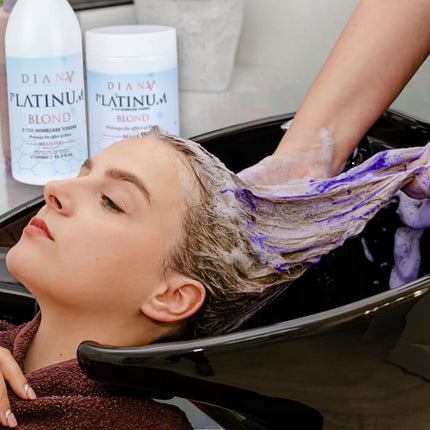Platinum Hair Botox Home Care Set – Shampoo + Mask with violet pigment for cool blonde hair – 2 × 1000 ml