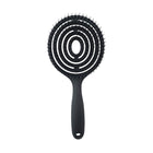 Super Flexible Hair Brush with Boar Bristles – Black – Massage, Detangle & Blow-dry